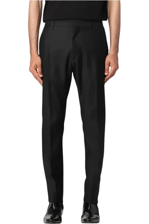 Dsquared2 Bukser, Herre, Sort, M, Uld, Luksus Uld Silke Sorte Bukser