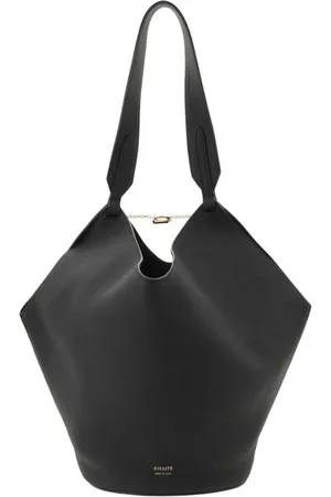 Khaite Taske, Dame, Sort, ONE SIZE, Uld, Geometrisk Læder Lille Skuldertaske