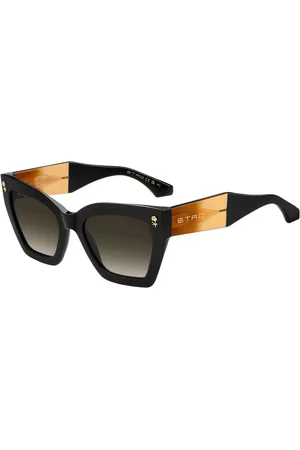 Etro Tilbehør, Dame, Sort, 55 MM, Uld, Sorte solbriller stilfulde kvinders tilbehør