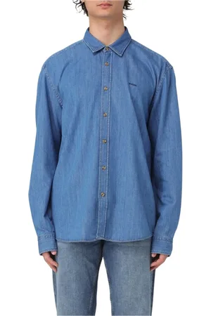 HUGO BOSS Skjorte, Herre, Blå, XL, Denim, Klassisk Denim Skjorte til Mænd