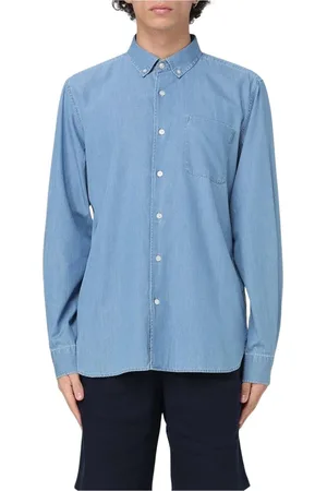 Woolrich Skjorte, Herre, Blå, S, Denim, Klassisk Denim Skjorte til Mænd