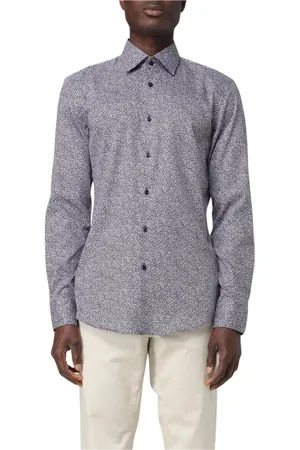 HUGO BOSS Skjorte, Herre, Blå, XL, Bomuld, Blå Bomuldsskjorte