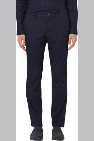 Armani Exchange Bukser, Herre, Blå, W32, Bomuld, Klassiske Straight-Leg Chinos
