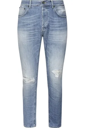 Dondup Jeans, Herre, Blå, W32, Denim, Blå Slim Fit Jeans Lav talje