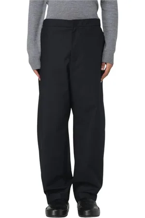 Jil Sander Bukser, Herre, Blå, L, Bomuld, Blå Straight Leg Bukser