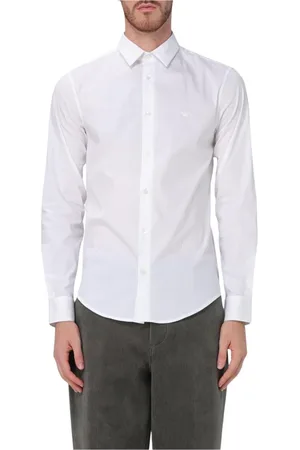 Emporio Armani Skjorte, Herre, Hvid, 3XL, Bomuld, Klassisk Pasform Hvid Skjorte