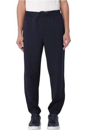 Emporio Armani Bukser, Herre, Blå, M, Bomuld, Blå afslappede sweatpants