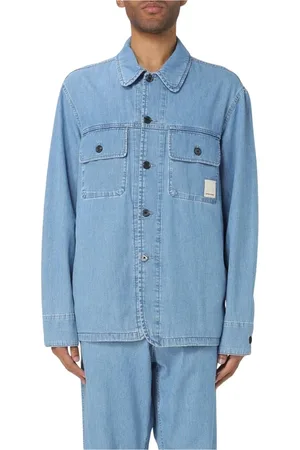 Emporio Armani Skjorte, Herre, Blå, L, Denim, Klassisk Denim Skjorte Afslappet Pasform