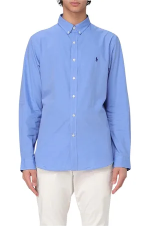 Ralph Lauren Skjorte, Herre, Blå, S, Bomuld, Blå Oxford Langærmet Skjorte