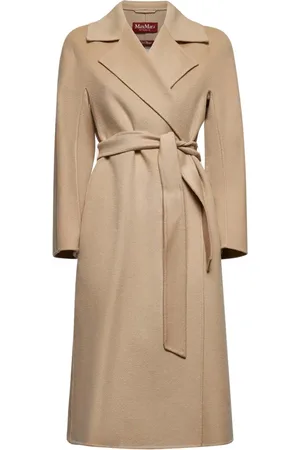 Max Mara Frakke, Dame, , S, Bomuld, Asymmetrisk Ribbet Talje Frakke