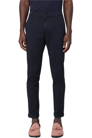 Dondup Bukser, Herre, Blå, W31, Bomuld, Slim Fit Casual Chinos Bukser