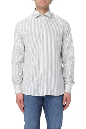 Emporio Armani Skjorte, Herre, Blå, L, Ørn Logo Skjorte