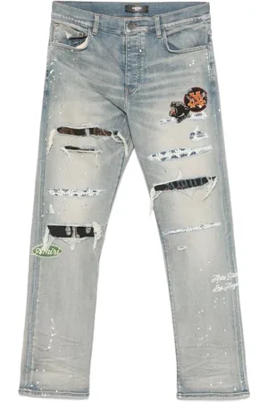 AMIRI Jeans, Herre, Blå, W30, Lysblå Ripped Jeans