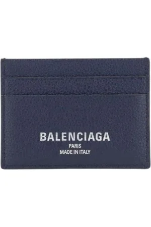 Balenciaga Tilbehør, Herre, Blå, ONE SIZE, Læder, Blåt Læderkortholder Pung