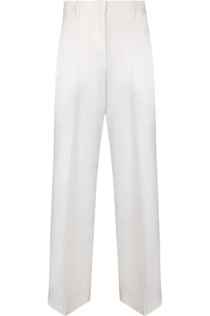 Msgm Bukser, Dame, Hvid, XS, Uld, Hvide Chic Bukser Hæv Stil