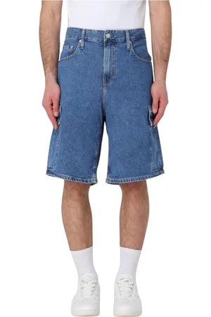 Calvin Klein Shorts, Herre, Blå, W34, Denim, Moderne Denim Shorts