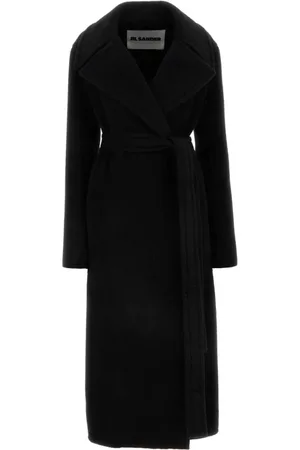 Jil Sander Frakke, Dame, Sort, S, Sort Llama Blandingsfrakke