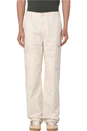 Dickies Bukser, Herre, Hvid, W33, Bomuld, Beige Cargo Bukser Afslappet Pasform