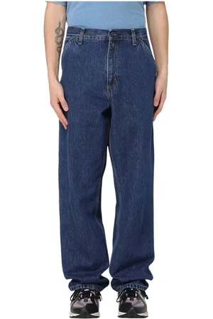 Carhartt Jeans, Herre, Blå, W32, Lys Vask Tømrer Bukser Afslappet Pasform
