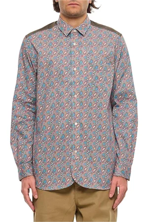 JUNYA WATANABE Skjorte, Herre, Flerfarvet, S, Bomuld, Farverig Paisley Bomuldsskjorte