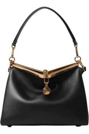 Etro Taske, Dame, Sort, ONE SIZE, Uld, Elegant Milk Skuldertaske med Guldspænde