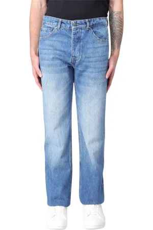Roberto Cavalli Jeans, Herre, Blå, W33, Uld, Klassisk Pasform Blå Jeans Stilfulde Mænd