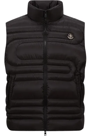 Moncler Jakke, Herre, Sort, XL, Nylon, Ærmeløs Emeishan Dunjakke