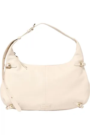 Coccinelle Taske, Dame, Hvid, ONE SIZE, Uld, Sort læder skuldertaske