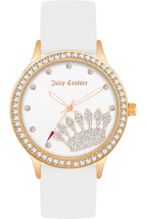 Juicy Couture Tilbehør, Dame, Hvid, ONE SIZE, Uld, Hvid Silikoneur, Pink Etui