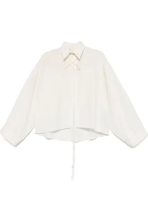 Maison Margiela Bluser & Skjorter, Dame, Hvid, XS, Bomuld, Hvid Bomuld Skjorte Stilfuldt Design