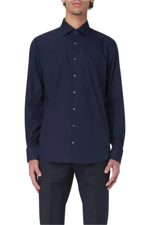 Michael Kors Skjorte, Herre, Blå, 3XL, Bomuld, Tidløs Blå Skjorte