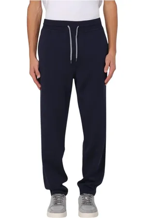 Brunello Cucinelli Bukser, Herre, Blå, S, Sorte afslappede joggers