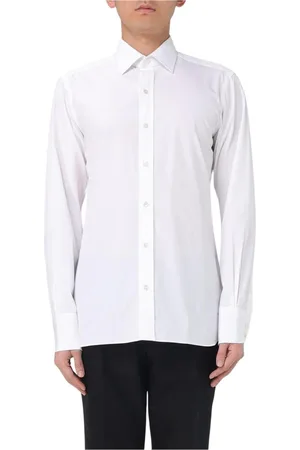 Tom Ford Skjorte, Herre, Hvid, XL, Bomuld, Elegant Hvid Skjorte