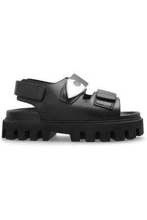 Alexander McQueen Sko, Herre, Sort, 40 EU, Læder, Læder platform sandaler