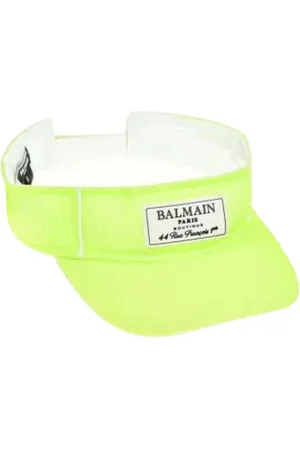 Balmain Tilbehør, Dame, Gul, L, Bomuld, Gul Børn Visir Hat