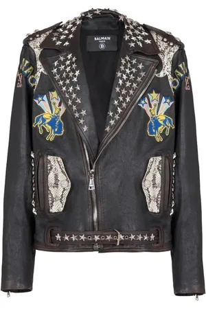 Balmain Jakke, Herre, Sort, M, Uld, Sort Gedeskind Udvendigt Tøj med Broderet Logo