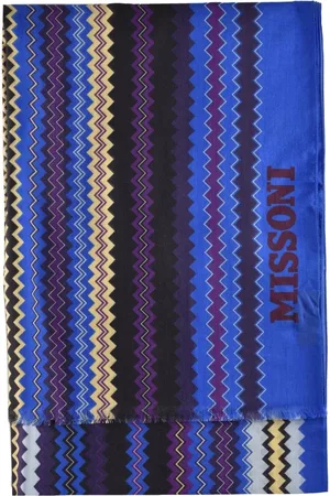 Missoni Tilbehør, Dame, Blå, ONE SIZE, Uld, Uld Silke Tørklæde