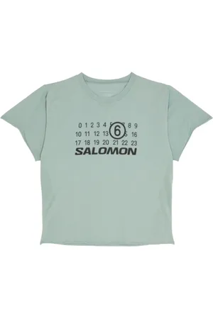 Maison Margiela Top, Herre, Grøn, L, Grøn Strik Rund Hals T-shirt