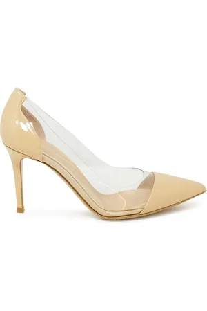 Gianvito Rossi Sko, Dame, , 37 1/2 EU, Læder, Nude Patent Læder Pumps Fw23