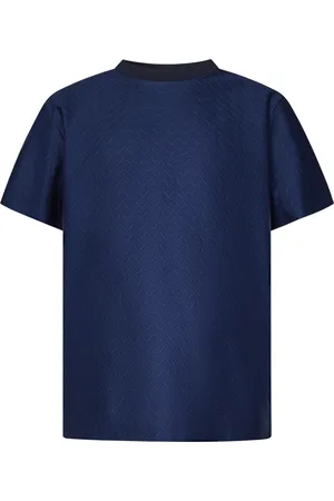 Missoni Top, Herre, Blå, M, Bomuld, Blå Zig-Zag Mønster T-Shirt
