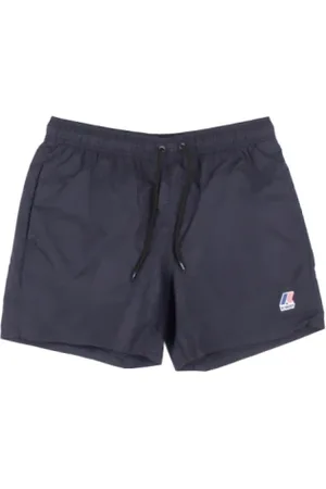 K-Way Badetøj, Herre, Blå, 2XL, Uld, Logo Badeshorts Justerbar Talje