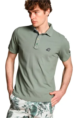 Masons Top, Herre, Grøn, S, Bomuld, Elegant Herre Polo med Skræddersyede Detaljer