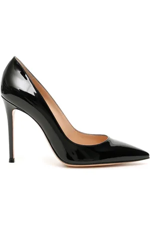 Gianvito Rossi Sko, Dame, Sort, 40 EU, Læder, Laklæder Pumps