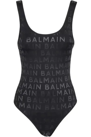 Balmain Badetøj, Dame, Sort, XS, Eendelig Badedragt Dybt Rygsnit