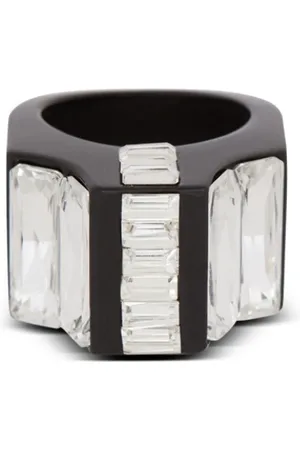 Balmain Tilbehør, Dame, Sort, S, Harpiks og Rhinestone Ring