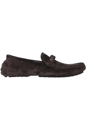 Gianvito Rossi Sko, Herre, Brun, 41 EU, Suede, Suede Loafers med Gummi Dutter
