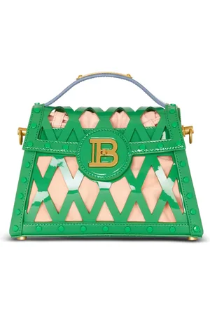 Balmain Taske, Dame, Flerfarvet, ONE SIZE, Læder, B-Buzz Dynasty taske i laklæder med et gittermotiv i åben væv
