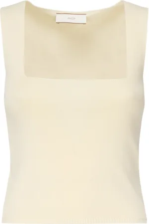AKEP Top, Dame, , XS, Hvid Viskose Sweater Lavet i Italien