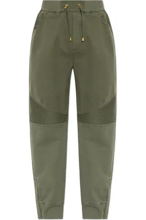 Balmain Bukser, Herre, Grøn, W31, Bomuld, Bukser med applikation