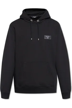 Balmain Sweathshirts & Hoodies, Herre, Sort, M, Bomuld, Hættetrøje